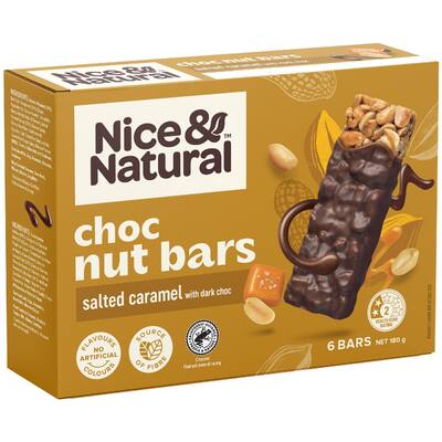 nice & natural nut bars choc salted caramel