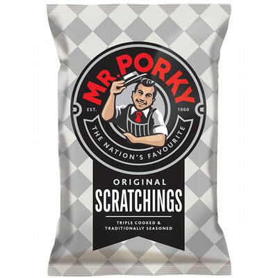 mr porky pork scratchings original silver