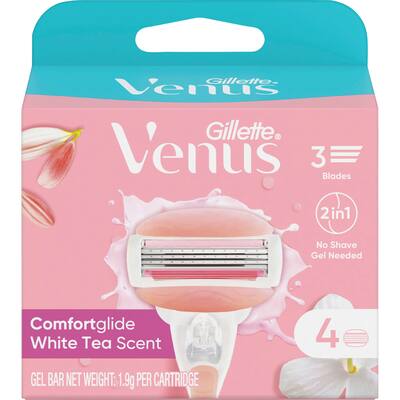 gillette venus comfortglide razor blades white tea cartridges
