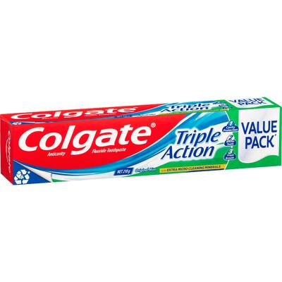 colgate triple action toothpaste original mint value pack