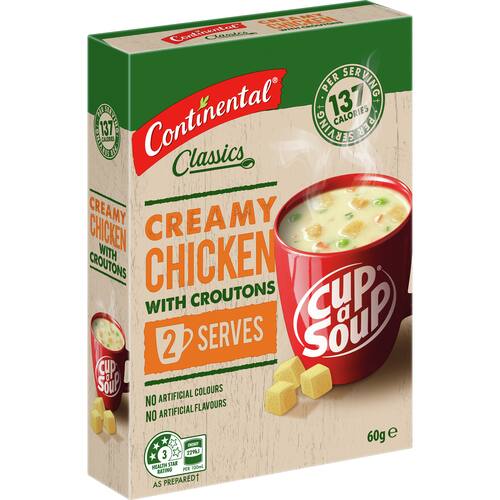 Continental Cup A Soup Instant Soup Creamy Chicken & Croutons 60g
