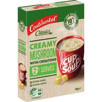 Continental Classics Cup A Soup Creamy Mushroom With Croutons