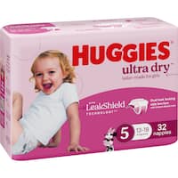 huggies ultra dry nappies girls size 5 (13-18kg) (32pk)