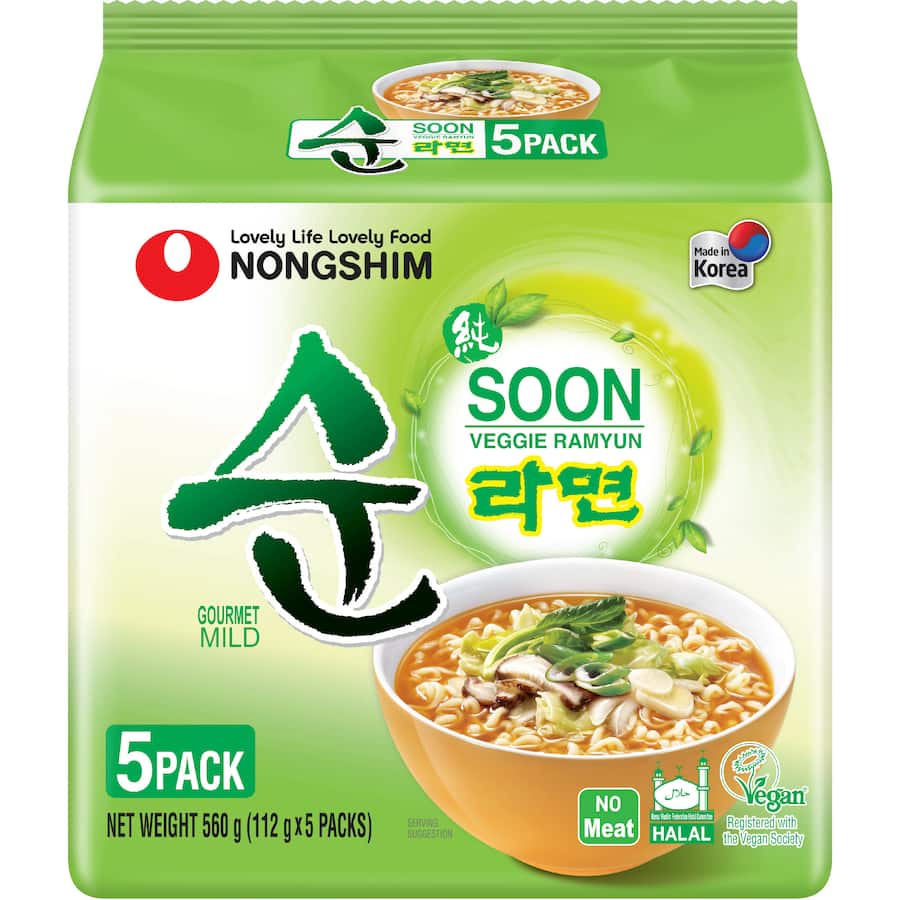 Nongshim Noodles Veggie Soon