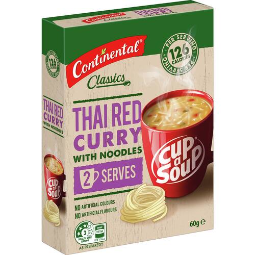 Continental Cup A Soup Instant Soup Asian Thai Red Curry 60g