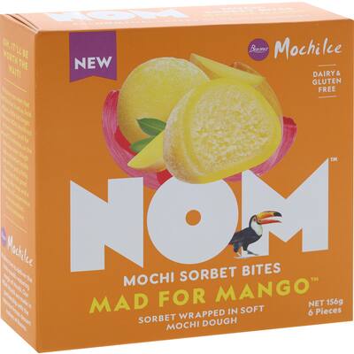 nom mochi sorbet bites mango dairy & gluten free