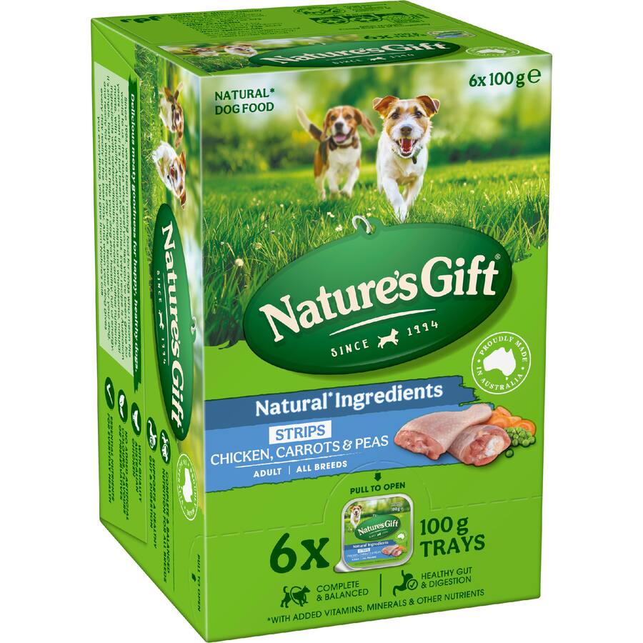 Nature's Gift Wet Dog Food Strips Chicken Carrots & Peas