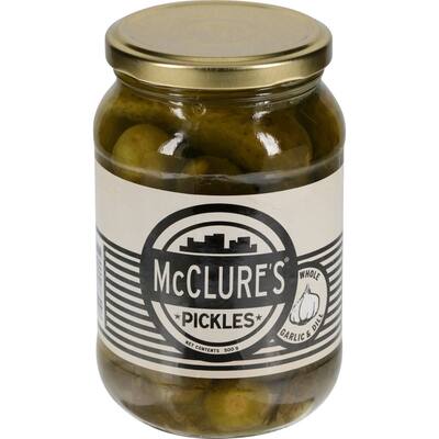 mcclures gherkins whole garlic & dill pickles