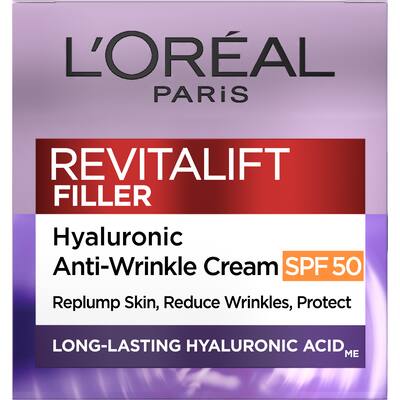 loreal revitalift filler facial moisturiser anti-aging cream spf50