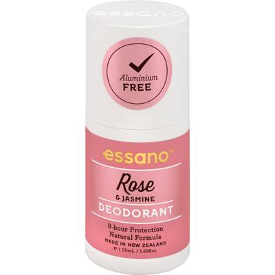 essano roll on natural deodorant rose & jasmine