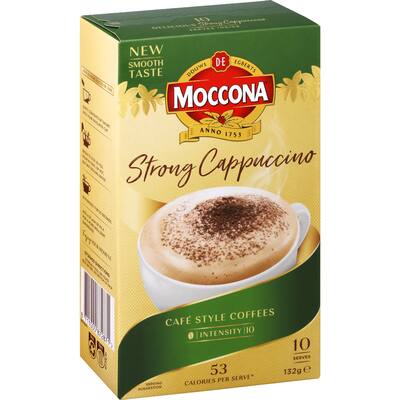 moccona coffee sachets strong cappuccino