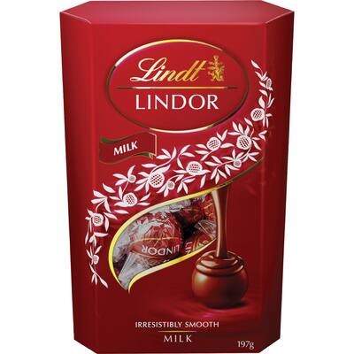 lindt lindor chocolate box milk cornet