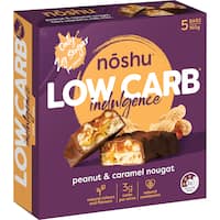 Noshu Low Carb Indulgence Bars Peanut & Caramel Nougat