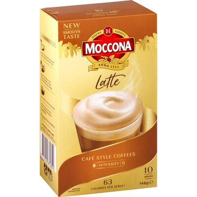 moccona coffee sachets latte