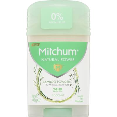 mitchum natural bamboo power deodorant coconut