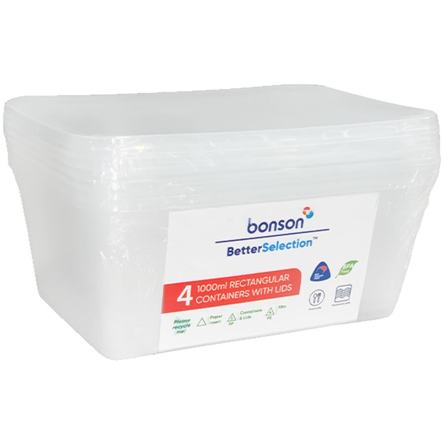 Bonson Food Container Rectangle 1L