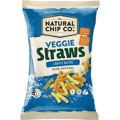 Corn snacks veggie straws lightly salted