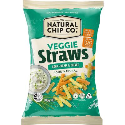 Corn snacks veggie straws sour cream chive
