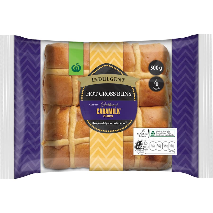 Woolworths Hot Cross Buns Cadbury Caramilk