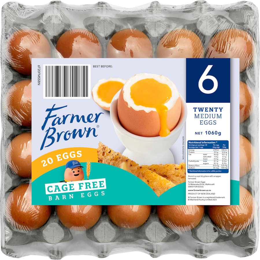 Farmer Brown Eggs Cage Free Barn Size 6