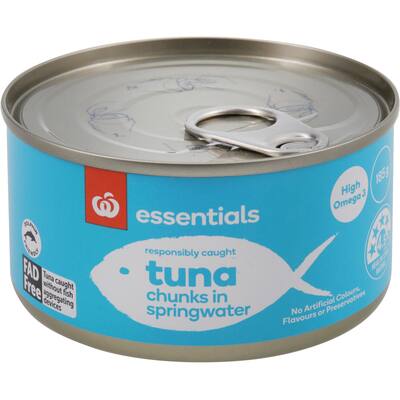 essentials tuna chunks in springwater