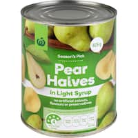 Woolworths Pears Halves In Light Syrup