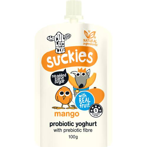 The Collective Suckies Kids Probiotic Yoghurt Pouch Mango