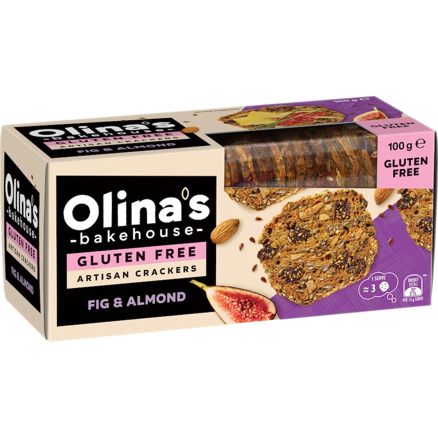 Olina's Gluten Free Crackers Fig & Almond