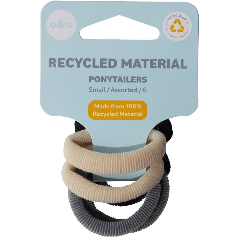 Over & Over Recycled Material Ponytailers Small Assorted