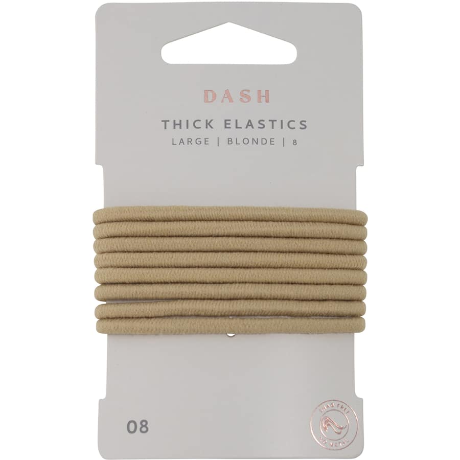 Dash Hair Ties Elastic Large Thick Blonde
