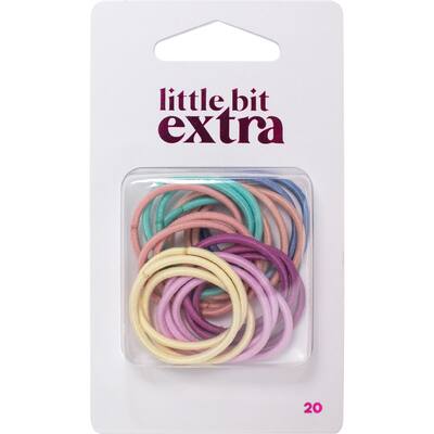 little bit extra hair ties elastic small thin pastel