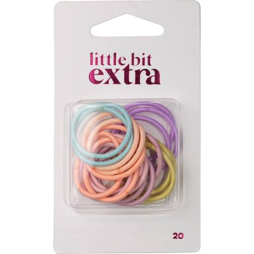 Little Bit Extra Hair Ties Elastic Small Thin Pastel