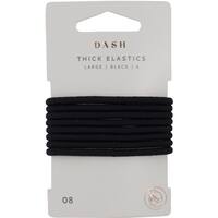 Dash Hair Ties Elastic Large Thick Black