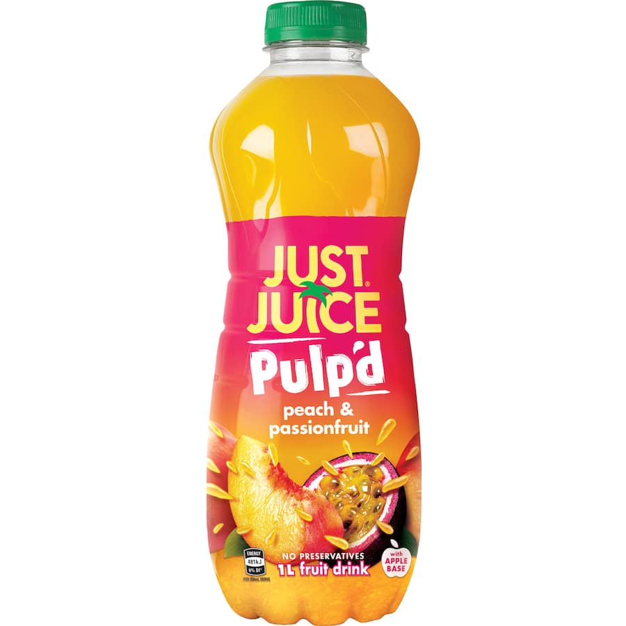 Just Juice Pulp'd Fruit Juice Peach & Passionfruit