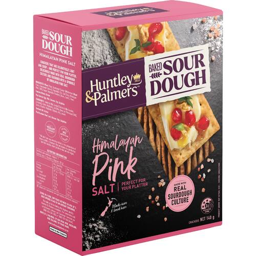 Huntley & Palmers Crackers Sourdough Himalayan Pink Salt