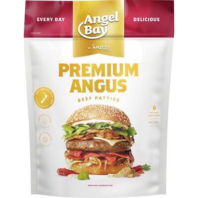 angel bay burger patties angus beef 6pack