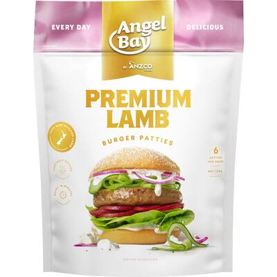 angel bay burger patties gourmet lamb 6pack