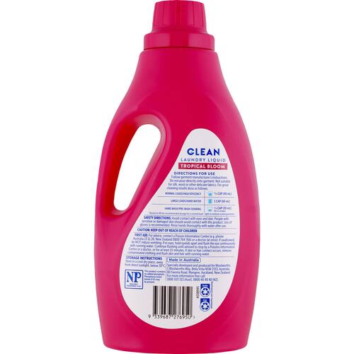 Clean Laundry Liquid 2L Tropical Bloom