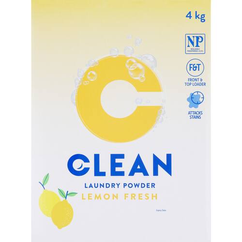 Clean Laundry Powder Concentrate 4kg Lemon bunch