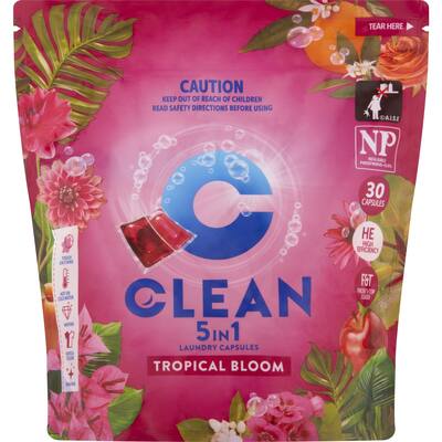 clean laundry capsules tropical