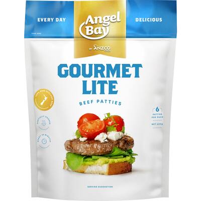angel bay burger patties lite gourmet beef 6pack