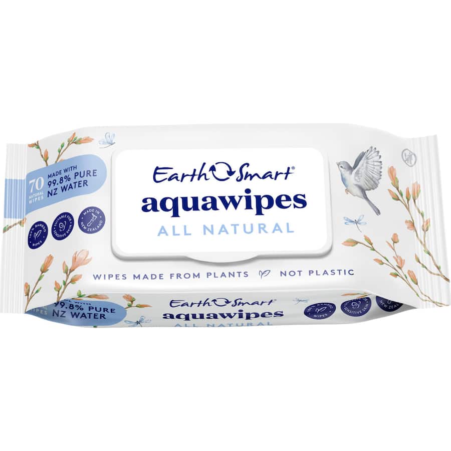 Earthsmart Aquawipes Baby Wipes With 99.8% Pure Nz Water
