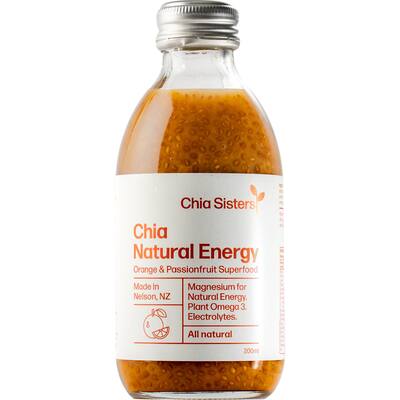 chia sisters fruit drink energy orange & passionfruit
