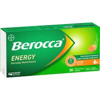 Berocca Energy Effervescent Tablets Vitamin C Orange