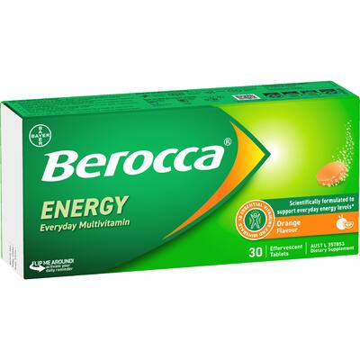 berocca energy effervescent tablets vitamin c orange