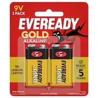 eveready gold batteries alkaline 9v (2pk)