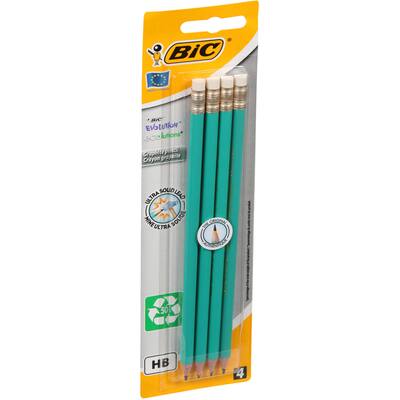 bic evolution pencils with eraser hb
