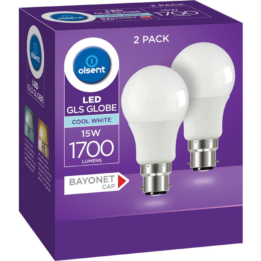 Olsent Led Light Bulb Gls Bayonet 15W 1700Lm Cw