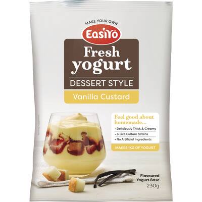 easiyo yoghurt base dessert style vanilla custard