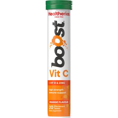 healtheries effervescent boost immunity support vitamin c